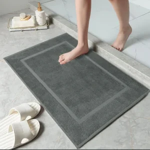 Premium Anti-Slip Cotton towel Bath Mat – with pair