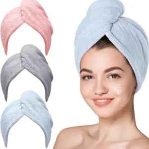 Luxury Soft Hair Ktex Turban Towel – Quick Dry, Anti-Frizz Wrap for Women
