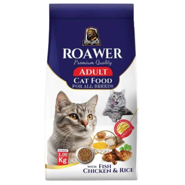 Roawer Adult Cat Food for All Breeds with Fish, Chicken, and Rice: PEF-15049