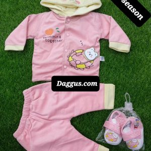 New Born Baby pajama suit with shoes winter stuff
