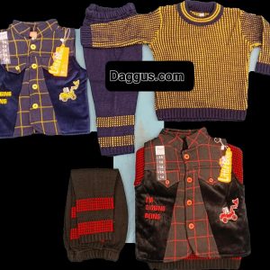 3 Pcs Baba Boys Pent Shirt Set Size 12,14