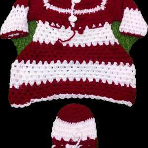 Crochet Baby Frock with cap