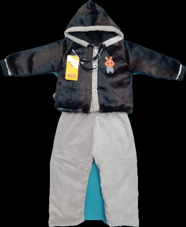 Infant Boys Baby Outfit Fleece Hoodie Jacket & Sweat Pants Set