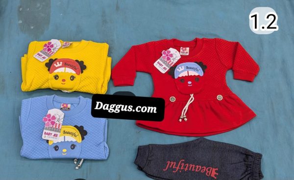 Winter Frock Suit For Girls Size 1,2