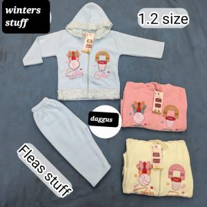 Baby Girls Fleece Winter hoodie suit size 1 and 2