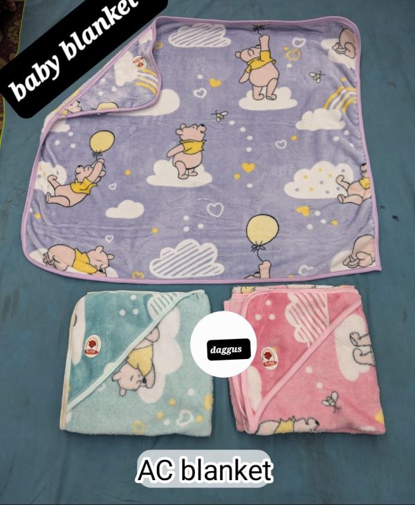 Single Hooded Baby Blanket for AC Room