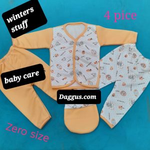 4 Pcs Newborn Baby Suit Gift set 0 Size