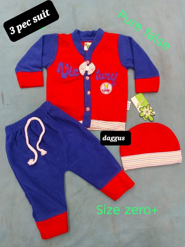 3 Pcs Newborn Baby Suit Gift set 0 Size