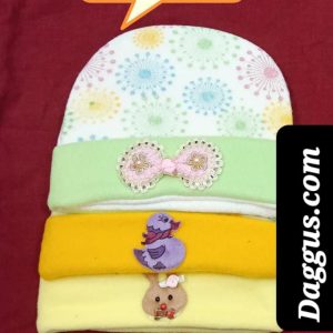 New Born Baby Caps 3 pc set