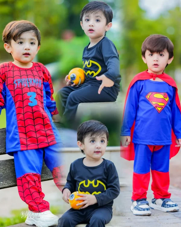 Spider Man, Super Man, Batman  Super Hero costume for Baby