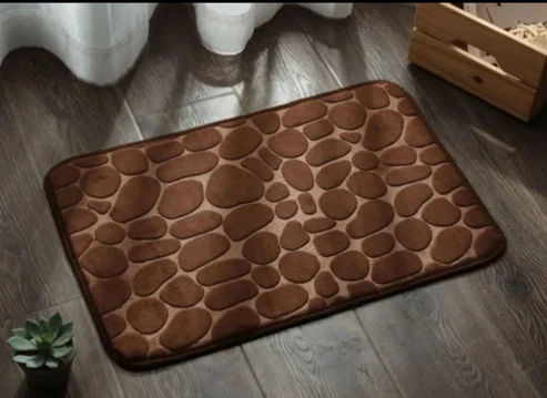Luxury Pebble Design Memory Foam Bath Mat - Image 2