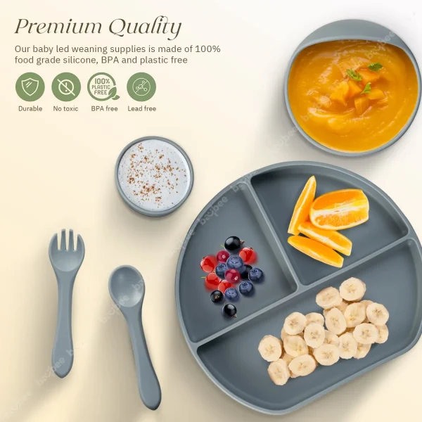 6pc Silicone Baby Feeding Set – BPA-Free - Image 4