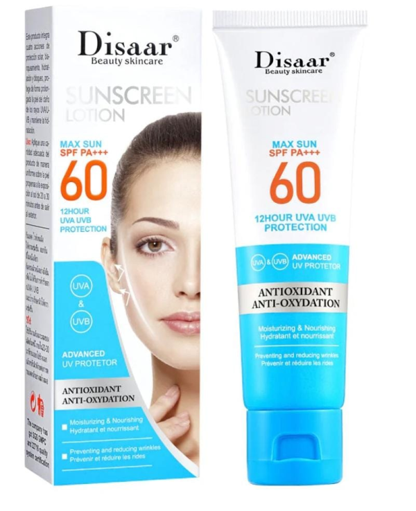 DISAAR SPF 60++ 12Hour Protection Anti Oxidation Sunscreen Lotion 50m