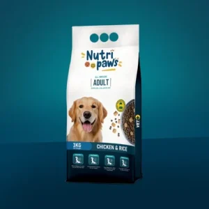 Nutri Paws Adult Dog Food Chicken and Rice 3kg, 