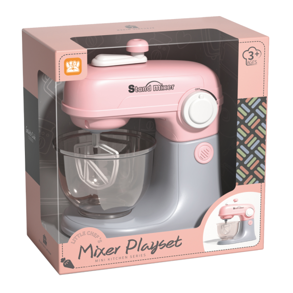Pretend & Play Stand Mixer - Rotating Baking Set - Pink LD6615B - Image 2