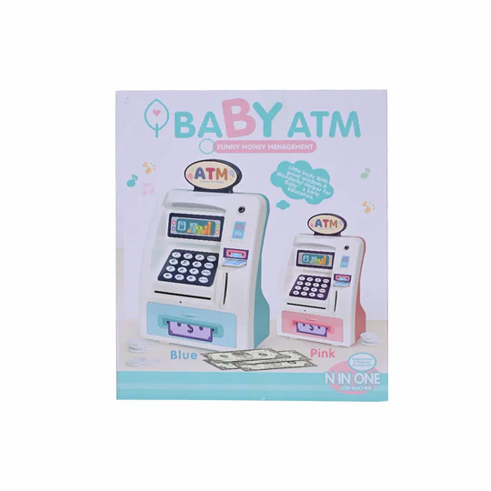 Kids ATM Machine Electronic Money Safe with Credit Card - Image 3