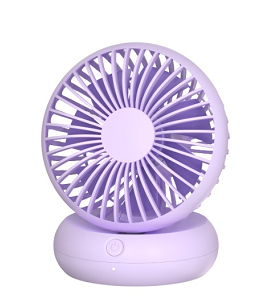 Miniso Cooling Portable Desktop Fan, Color: Blue, Purple.