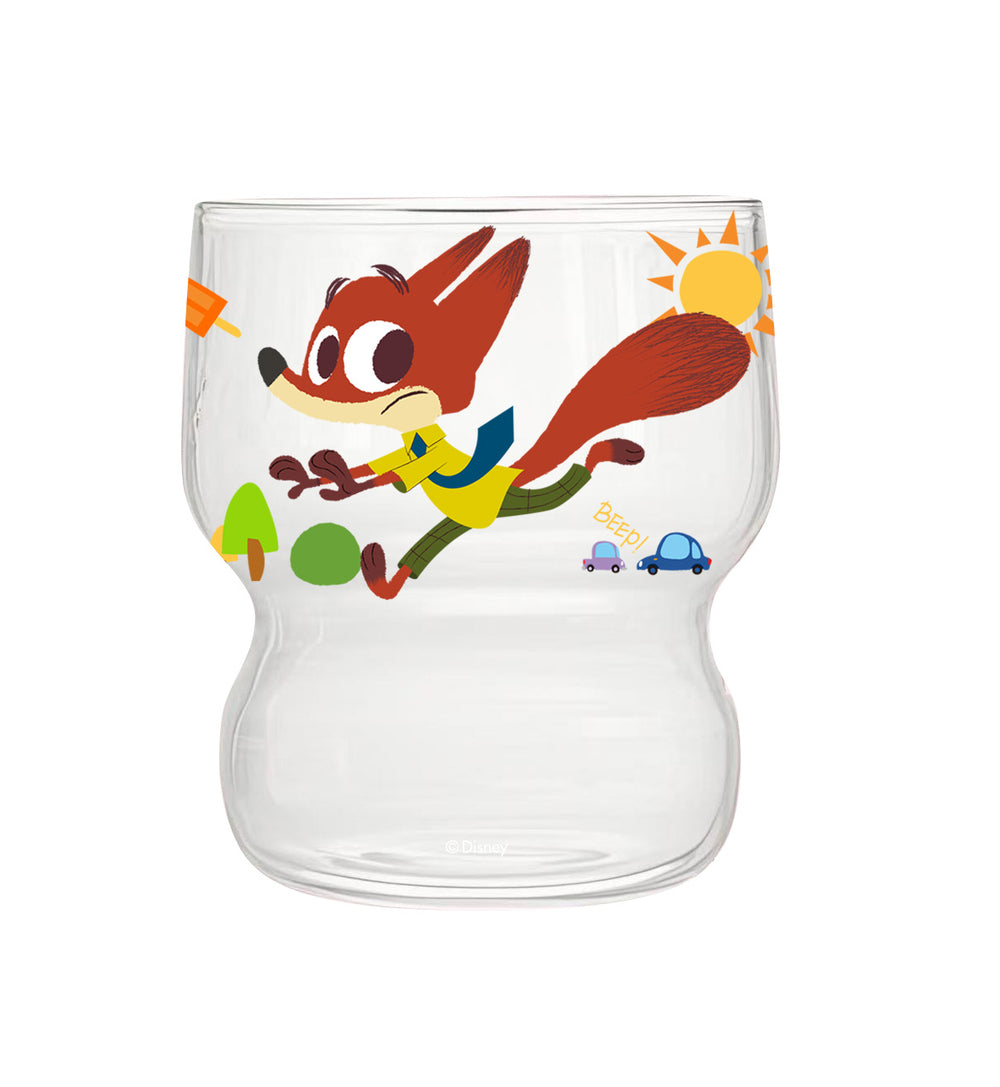 Miniso Disney Zootopia Collection Borosilicate Glass Cup, Capacity: 300mL (Nick).