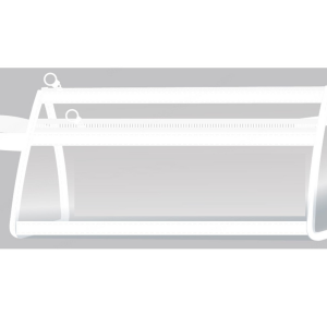 Miniso White Collection Transparent Double-Layer Big Triangular Stationery Case.