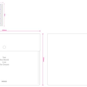Miniso Transparent White Collection PP Document Bag (2 Sticker Sheets Included).