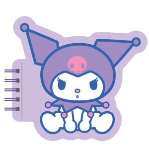 Miniso Kuromi Collection Figure Stress-relief Wire-bound Book, 80 Sheets.