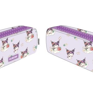 Miniso Kuromi Strawberry Season Collection Big-Zipper Stationery Case.