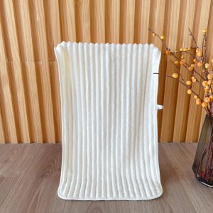 Miniso Jacquard Coral Fleece Towel, Color: Beige.