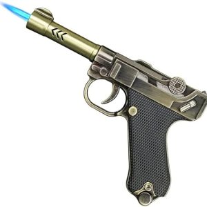 Metal Gun Lighter-High Flame-Refillable: