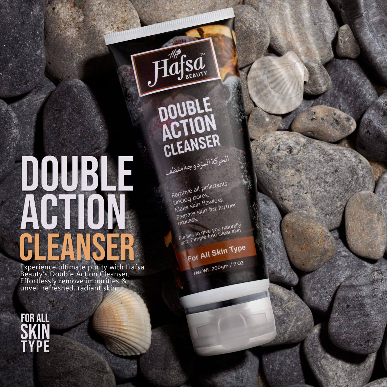 Hafsa detoxifying double action Cleanser For Women - 200 GM