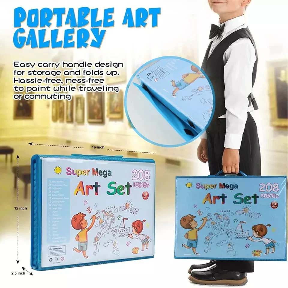 208Pcs Super Mega Art & Drawing Set - Image 3
