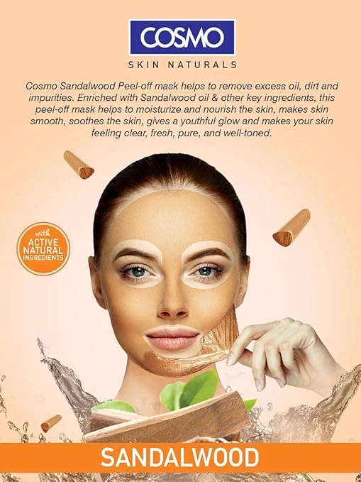 COSMO FACIAL PEEL-OFF MASK SANDALWOOD - 150ML - Image 2