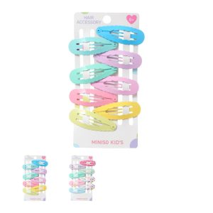Miniso Wave Design Water Drop Hair Clip, Size: 5 cm, 8 pcs.