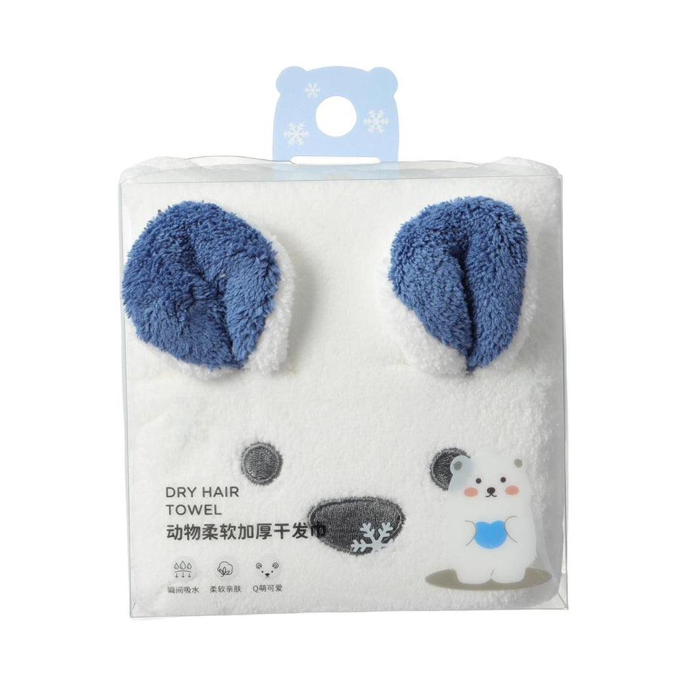 Miniso Animal Series Thicker Hair Towel, Polar Bear.