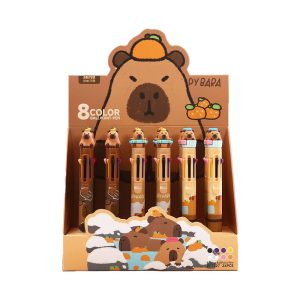Miniso Happy Baking Series Mimi Bara 8-Color Ballpoint Pen PDQ.