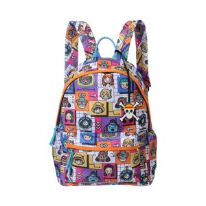 Miniso One Piece Collection All-over Print Backpack, Color: Orange.