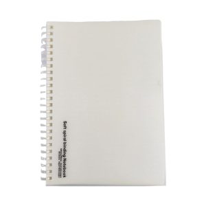 Miniso Transparent White Collection A5 PP Soft Wire-bound Book, 80 Sheets.