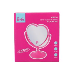 Miniso Barbie Shining Collection Heart Dual-Sided Mirror.