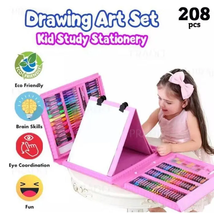208Pcs Super Mega Art & Drawing Set - Image 2