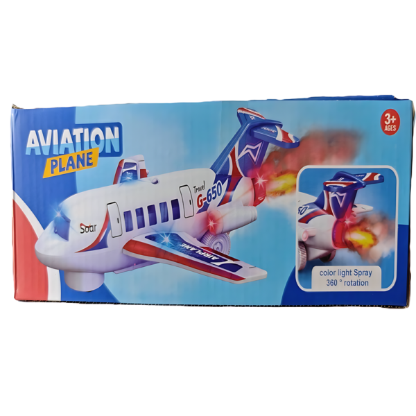 Aviation  musical and light-up toy airplane for children – (8848 ) - Image 3
