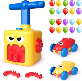 Balloon Powered Pumping Car Toy Set for Toddlers