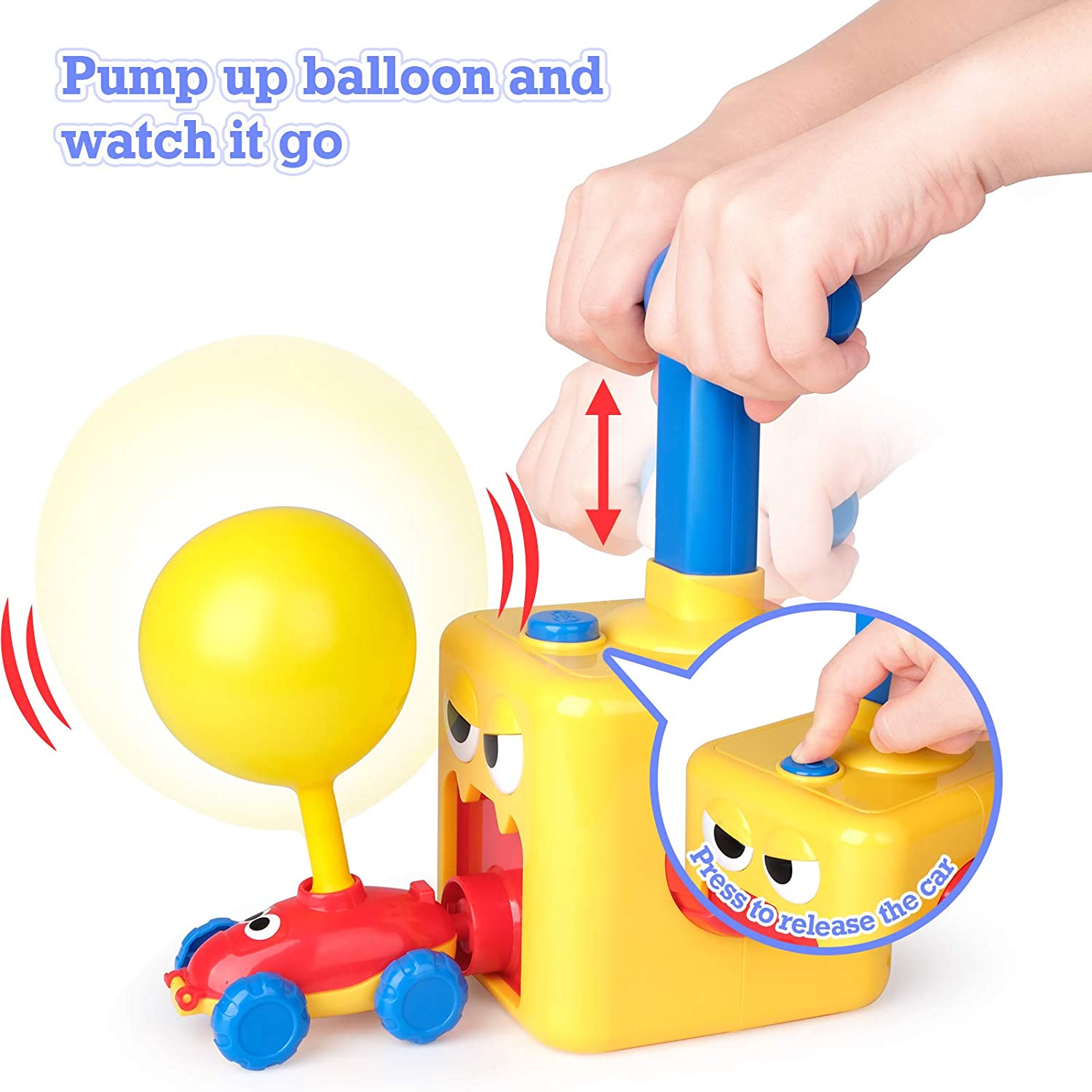 Balloon Powered Pumping Car Toy Set for Toddlers - Image 6