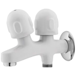 Double Bib Cock Round Omega Series By Faisal Sanitary 2303: