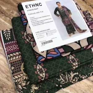Ethnc Khaddar Collection (Unstitched) 3 Piece, Winter Collection, New Collection 2025.