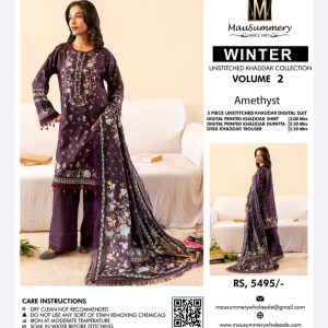 Mausummary Khaddar Collection (Unstitched) 3 Piece, Vol 2, Winter Collection, New Collection 2025.