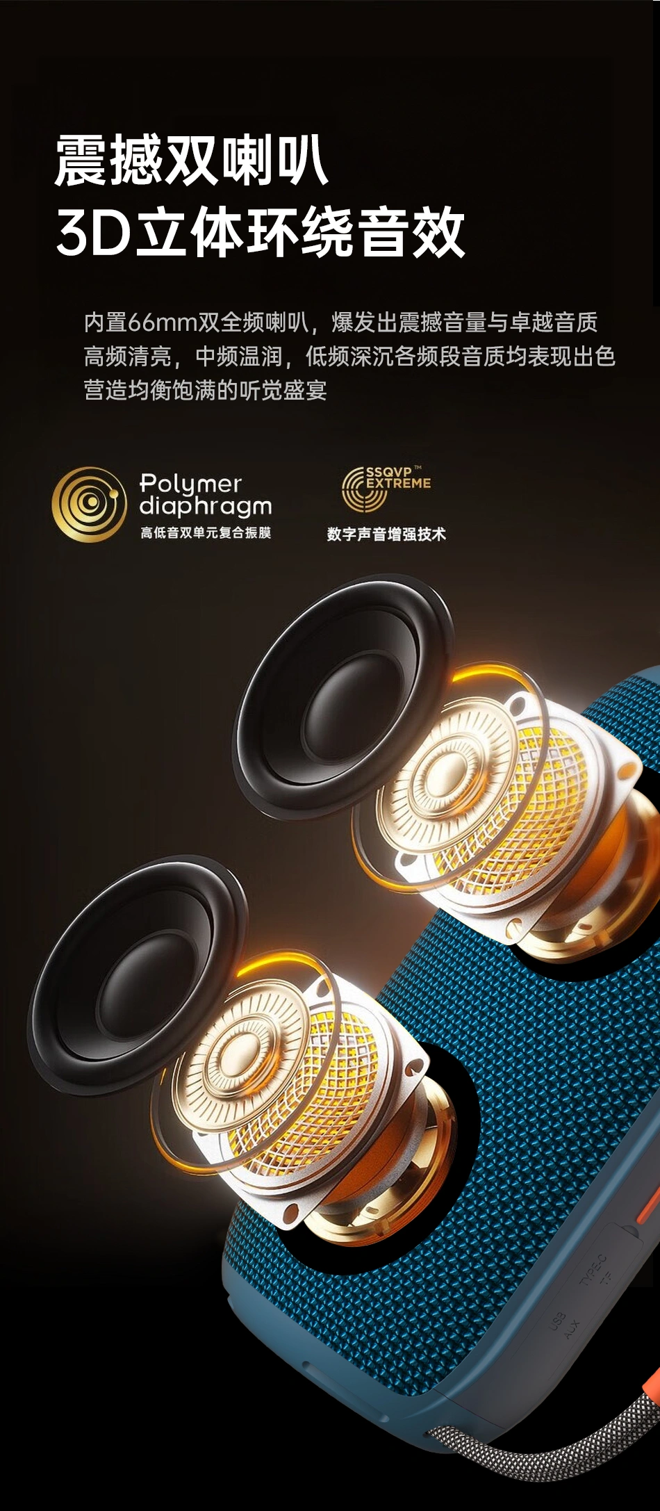 WiWU Thunder Wireless Speaker H6: - Image 3