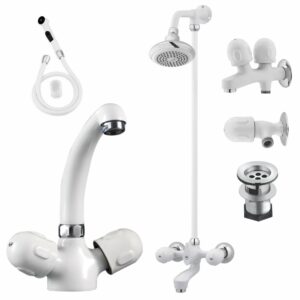 Bath Set Complete 8 Pieces Omega Series Full Round 2307:
