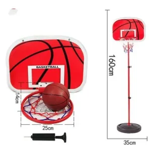 Adjustable Basketball Stand With Ball And Pump Set Toy For Kids (0754-801C)