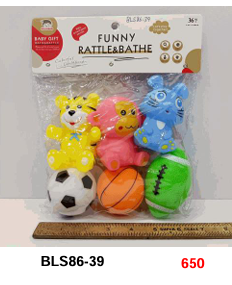 Chu Chu Sound Squeezy (Pack of 6) Baby Bath Toys for Kids - Image 3