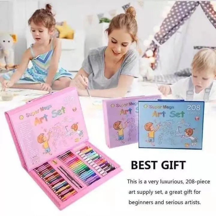 208Pcs Super Mega Art & Drawing Set - Image 7