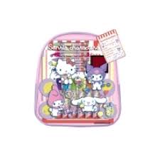 Miniso Sanrio characters Dessert Collection DIY Backpack Set.